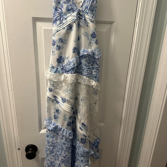 FOR LOVE & LEMONS Rosalyn Maxi Dress in Blue NWT - Picture 2 of 6